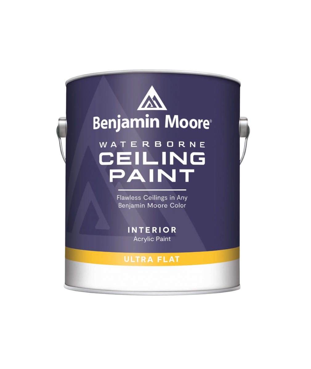 Benjamin Moore Waterborne Ceiling Paint Ultra Flat, available at Ricciardi Brothers.